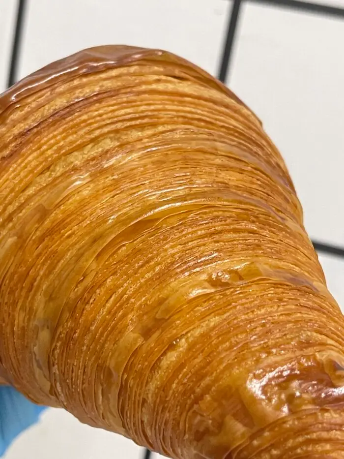 Flaky French croissant with premium butter
